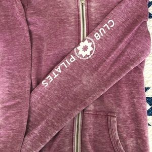 Burnout Club Pilates small hoodie zip up.